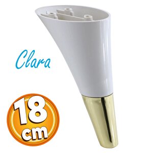 Clara Mobilya Kanepe Tv Ünitesi Konsol Koltuk Ayağı Krem Gold Renk 18 Cm (4 Adet)