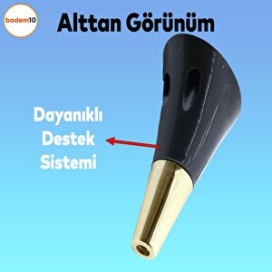 Clara Mobilya Kanepe Sehpa Tv Ünitesi Baza Koltuk Ayağı Siyah Gold Renk 12 Cm (4 Adet)