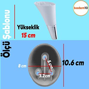 Clara Mobilya Kanepe Sehpa Tv Ünitesi Baza Koltuk Ayağı Beyaz Krom Renk 15 Cm (4 Adet)