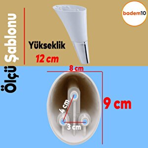 Clara Mobilya Kanepe Sehpa Tv Ünitesi Baza Koltuk Ayağı Beyaz Krom Renk 12 Cm (4 Adet)