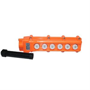 Evk-6 Tek Hızlı 6'lı Plastik Vinç Kumanda Butonu