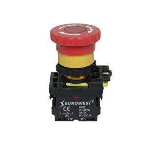Eurowest Ew-55-01zfd Led Işıklı Acil Stop Butonu (220v)