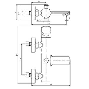 Eca Myra Banyo Duş Bataryası Mat Beyaz 102102470c4