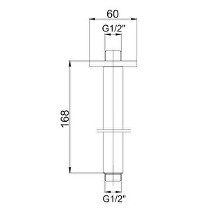 Eca Tavandan Duş Başlığı Borusu (280 Mm) 102126700