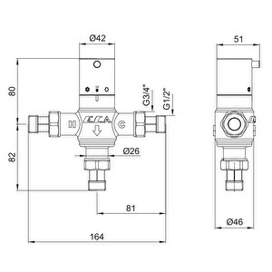 Eca Termostatik Karışım Vanası 402163001
