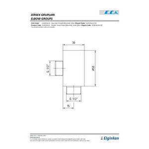Eca Minimal Duş Çıkış Dirseği Altın Gold 102826634