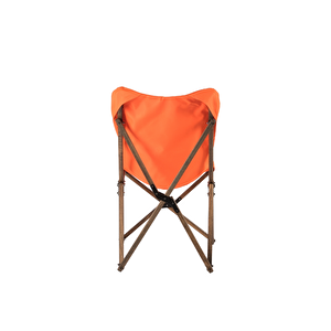 Ahşap Katlanır Kamp & Bahçe Sandalyesi – Antrasit Iskelet - Turuncu Kılıf