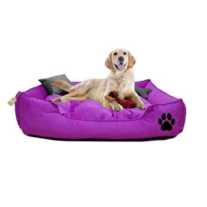 Yıkanabilir Büyük Irk Köpek Yatağı Minder 90x70cm Turkuaz