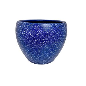 Bitki Tasarımı Lacivert Granit Toprak Saksı Saksılık Salon Çiçeklik - 15 Cm