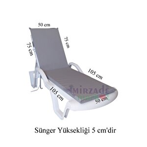 Mi̇rzade Şezlong Mi̇nderi̇ Standart Su Geçi̇rmez Malzeme-açik Gri̇