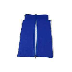 Mi̇rzade Eli̇t Salincak Mi̇nderi̇ Su İti̇ci̇ Kumaş Gri̇ Sünger Fermuarli Set-saks Mavi Drm 4807