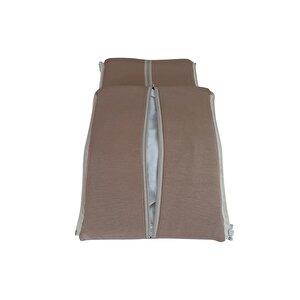 Mi̇rzade Eli̇t Salincak Mi̇nderi̇ Su İti̇ci̇ Kumaş Gri̇ Sünger Fermuarli Set-sütlü Kahve Drk 7444