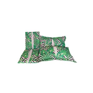 Mi̇rzade Sofa Soft Kumaş Tentesi̇z 28 Dns Sünger  Salincak Mi̇nderi̇-sofa Salıncak  Yeşil Çift Yaprak
