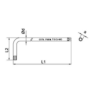 Ceta Form T15 L Uzun Torx Allen (alyan) Anahtar 715l