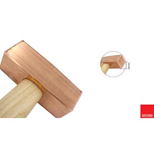 1000gr Ağaç Saplı Bakır Çekiç L18-1000