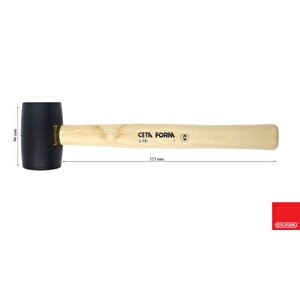 Ø 65 Mm Ağaç Saplı Lastik Tokmak L16-50