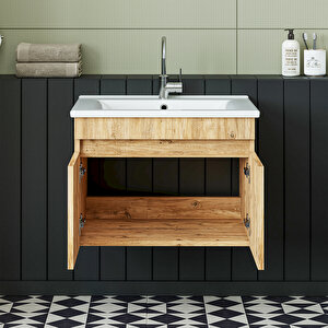 Roomart '' Lavabolu '' Atlantik Mat Mdf 65 Cm Banyo Alt Dolabı