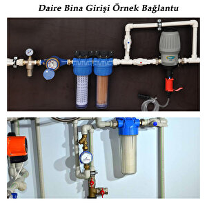 Daire Bina Sayaç Girişi 10" İnc 1 Aşama Su Arıtma Ve Yumuşatma Sistemi (filtresiz)
