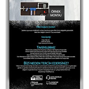 Daire Bina Sayaç Girişi 10" İnc 2 Aşama Su Arıtma Cihazı (pas, Toz Tortu , Kireç Önleyici Yumuşatma Sistemi)