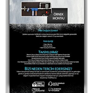 Daire Bina Sayaç Girişi 10" İnc 1 Aşama Su Arıtma Cihazı  ( Kireç Önleyici Yumuşatma Sistemi)