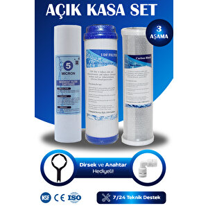 Açık Kasa Su Arıtma Cihazı Filtresi Çift Karbonlu Filtre Seti