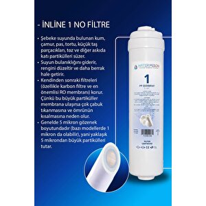 Kapalı Kasa 12'' Su Arıtma Cihazı Filtresi Vontron Membranlı İnline Yıllık Filtre Seti
