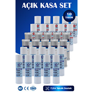 Açık Kasa Su Arıtma Cihazı Filtresi Ekonomik Paket 10 Takım