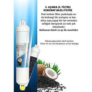 Kapalı Kasa Su Arıtma Cihazı Uyumlu Yeni Seri Inline 5 Aşamalı Filtre 80 Gpd King Membranlı Set