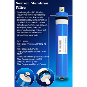 Açık Kasa Su Arıtma Cihazı Vontron Membranlı Filtre Seti 10 İnc Avantaj Paket