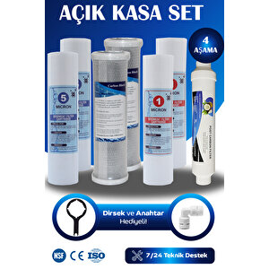 Açık Kasa Su Arıtma Cihazı Filtre Yıllık Filtre Seti