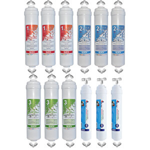 Kapalı Kasa Su Arıtma Cihazı 4 Aşama Inline 2 Yıllık Filtre Bakım Seti ( Membransız )