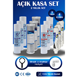 Açık Kasa Su Arıtma Cihazı Filtresi 4 Aşama Ekonomik Paket