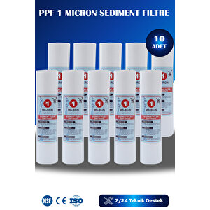 Açık Kasa Su Arıtma Cihazı 10 İnc 1 Mikron Sediment Spun Filtre ( 10 Adet )