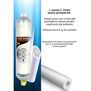 Kapalı Kasa Su Arıtma Cihazı Yeni Seri Inline 3 Aşamalı 10 Takım Filtre Seti