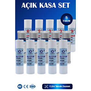 Açık Kasa Su Arıtma Cihazı Filtresi Ekonomik Paket 5 Takım