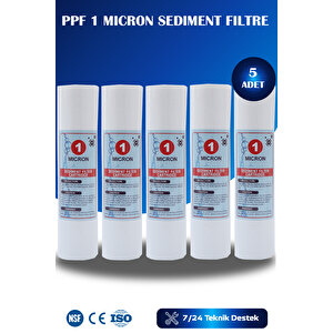 Açık Kasa Su Arıtma Cihazı 10 İnc 1 Mikron Sediment Spun Filtre ( 5 Adet )