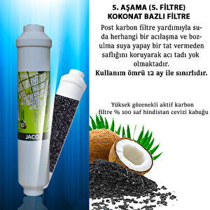 Su Arıtma Cihazı Filtresi Çift Karbonlu Nsf 80 Gpd King Membranlı Filtre Seti
