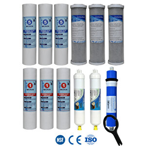 Açık Kasa 10 İnç Su Arıtma Cihazı 80 Gpd King Membranlı Filtre Seti Avantaj Paket