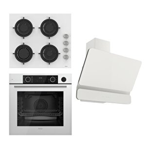 Ferre Steamart&fryart Serisi Buharlı Pişirme Beyaz Set (cs206 + Xe64cb +d081 )