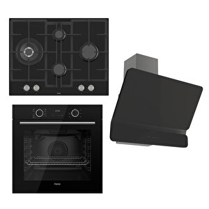 Fryart Serisi Airfry Pişirme Siyah Set (ed075 + Xe63cs +d080 )