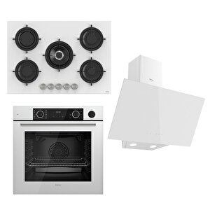 Steamart&amp;fryart Serisi Buharlı Pişirme Beyaz Set (rs036+ Xe64cb +d078 )