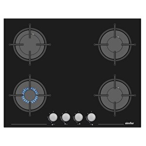 Siyah Cam Ankastre Set ( 7336-8706-3653 ) 65 Cm Ocak