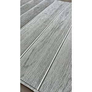 Kendinden Yapışkanlı Gri Ahşap Desen Esnek Sünger Duvar Paneli