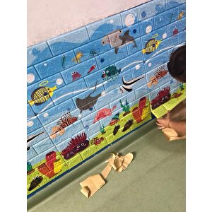 70x77cm (0,53m2) Kendinden Yapışkanlı Çocuk Odası Esnek Sünger Duvar Paneli