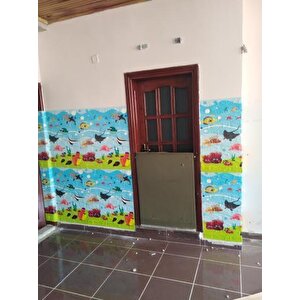 70x77cm (0,53m2) Kendinden Yapışkanlı Çocuk Odası Esnek Sünger Duvar Paneli