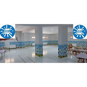 70x77cm (0,53m2) Kendinden Yapışkanlı Çocuk Odası Esnek Sünger Duvar Paneli