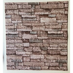 Kendinden Yapışkanlı Sütlü Köpük 3d Taş Desen Esnek Sünger Panel
