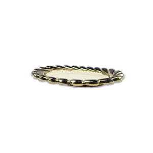 Digithome Callavi Oval Servis Tabağı 39 Cm Siyah Gold