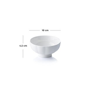 Bianco Perla 6 Lı Yuvarlak Çerezlik Sunumluk Kase - 10 Cm