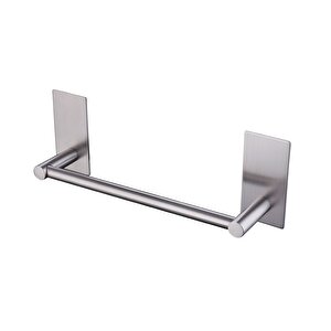 Paslanmaz Çelik 30cm Havluluk Yapışkanlı Bant İle Anında Kolay Montaj - Vida Yok Delmek Yok!